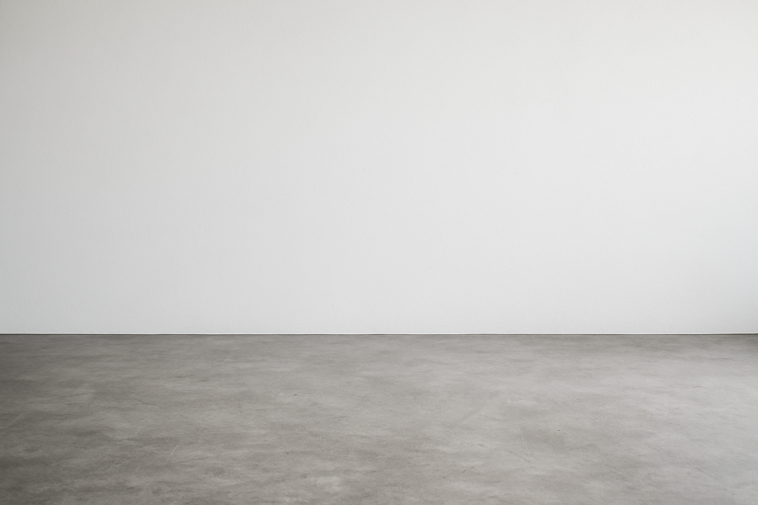 Blank wall with concrete floors